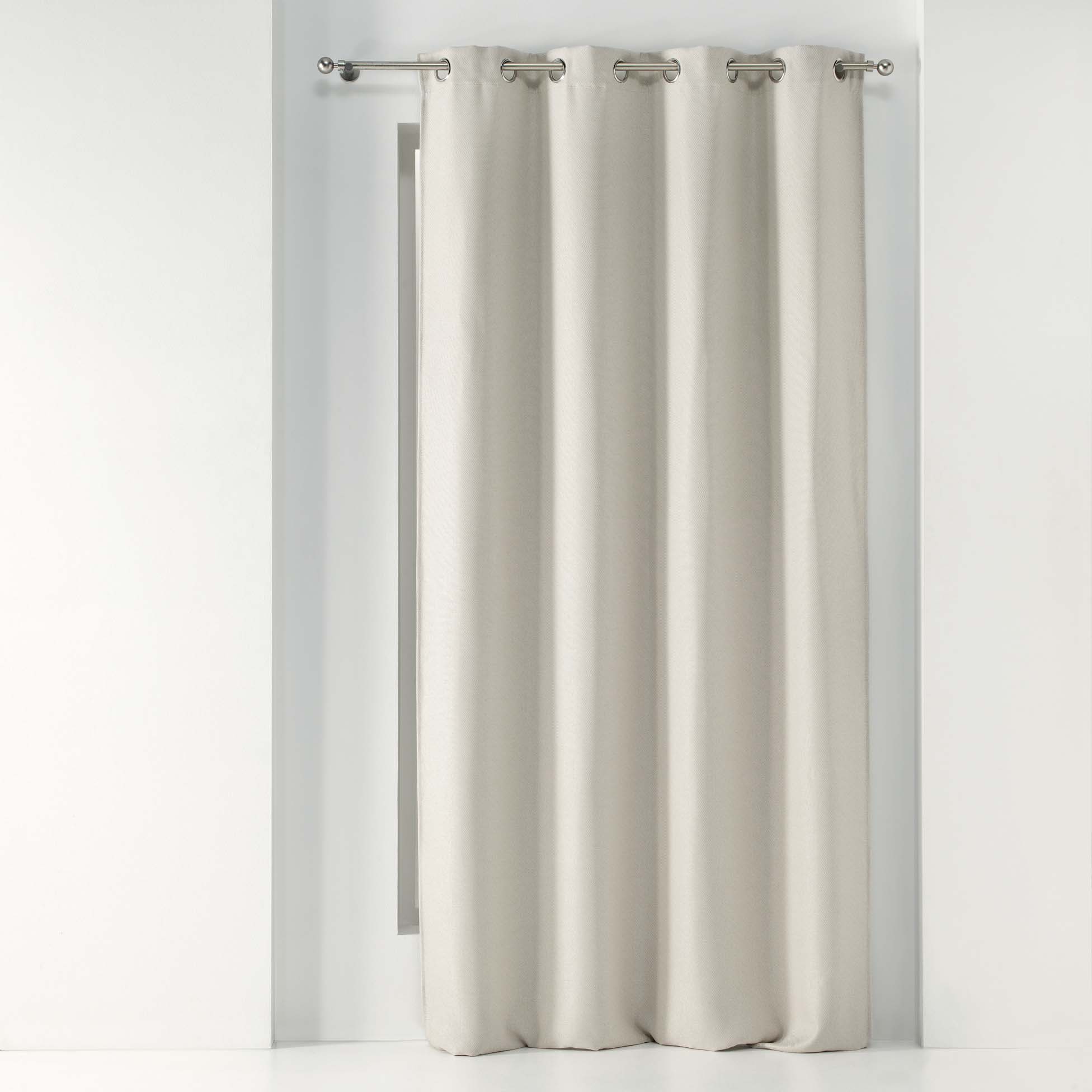 Rideau à oeillets occultant tissé ecru