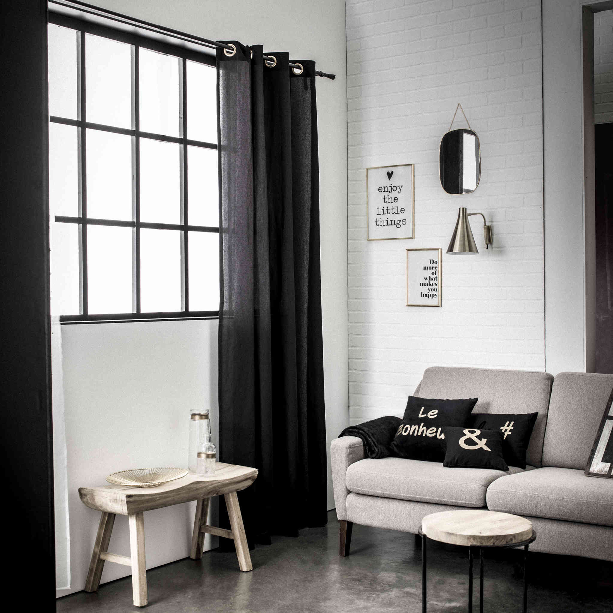 Rideau à œillets Today Gold is Black