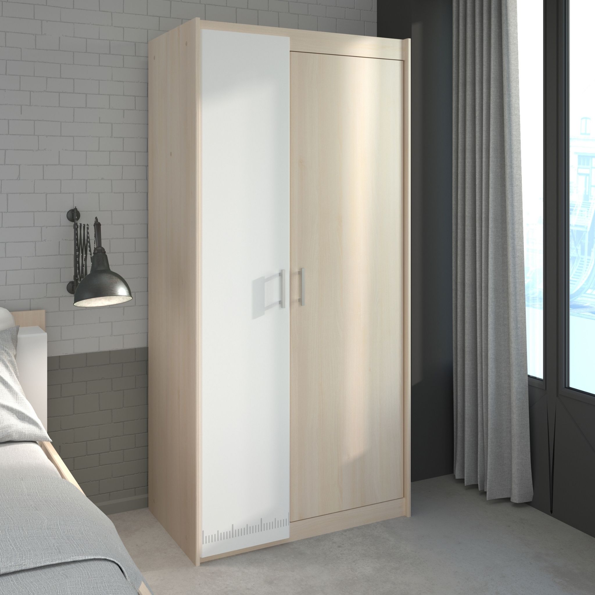 Armoire enfant 2 portes bicolore PIA