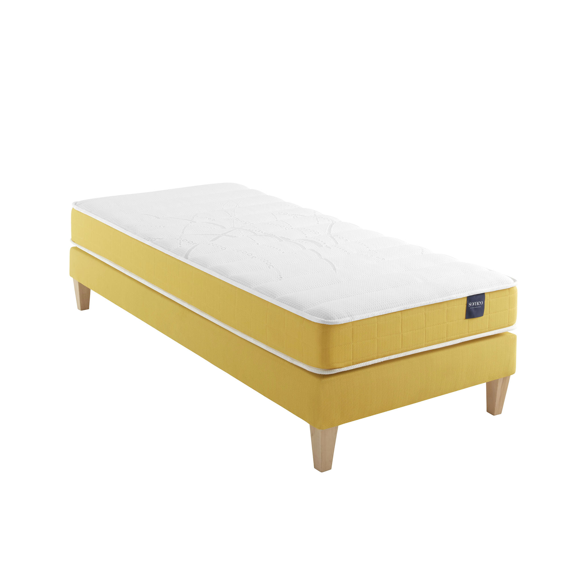 Ensemble matelas mousse, sommier et pieds Aurore 400 - SOMEO