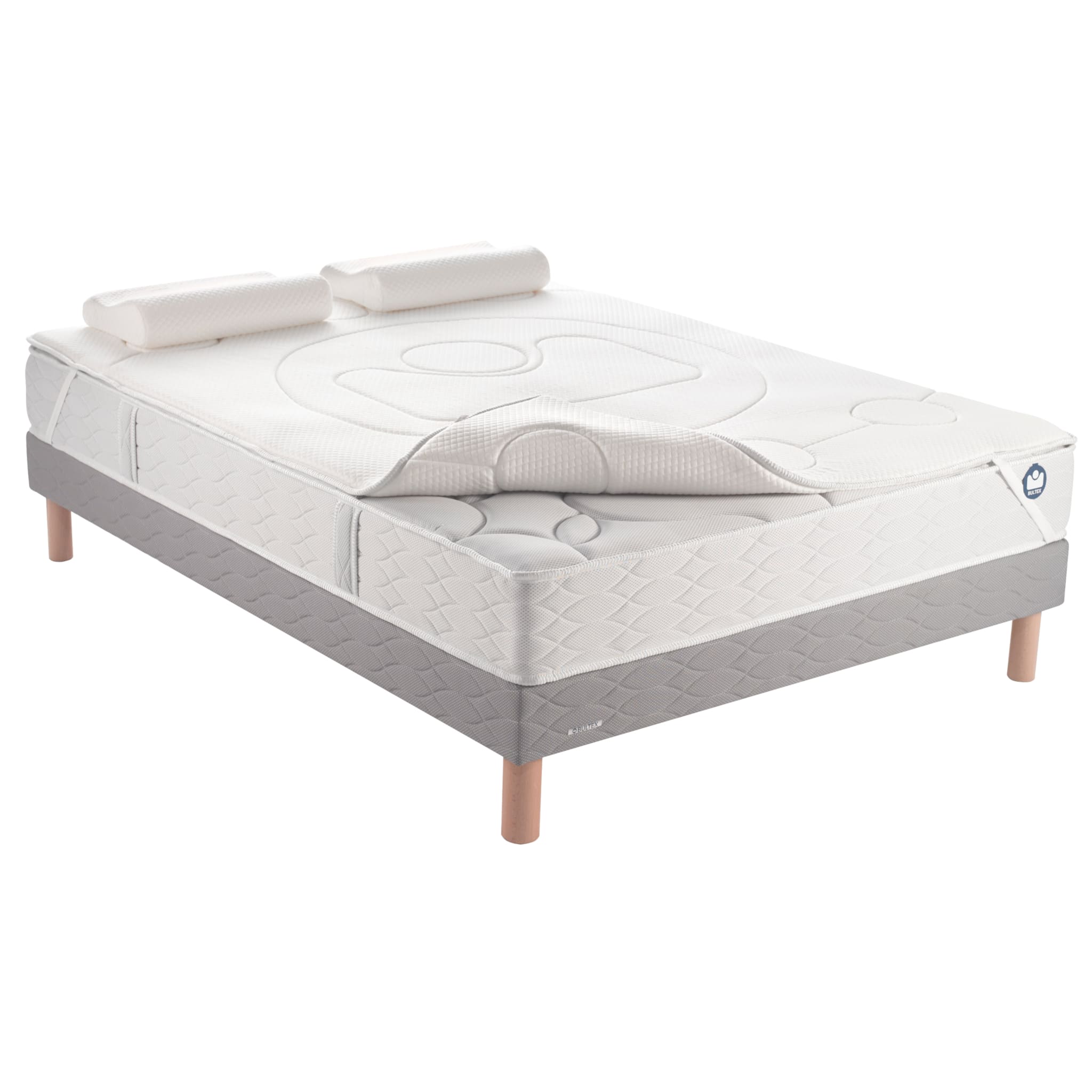 Pack surmatelas mémoire de forme 140x190 et oreillers ergonomiques Bultex