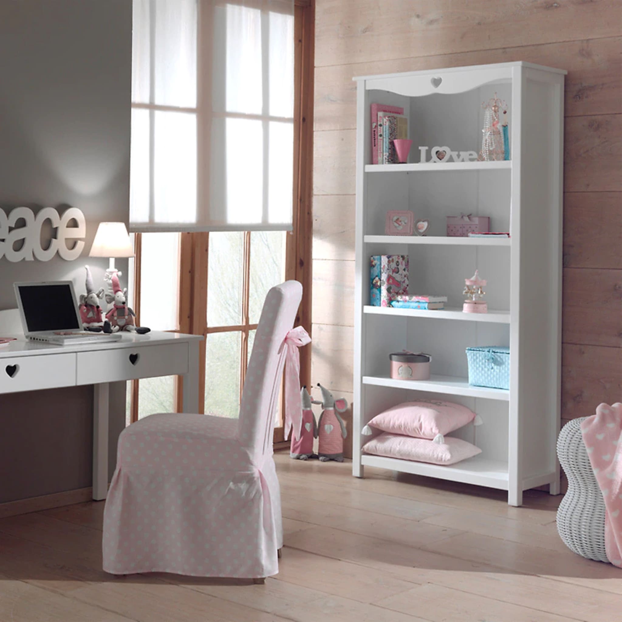 Bibliothèque bois blanc - BI2001