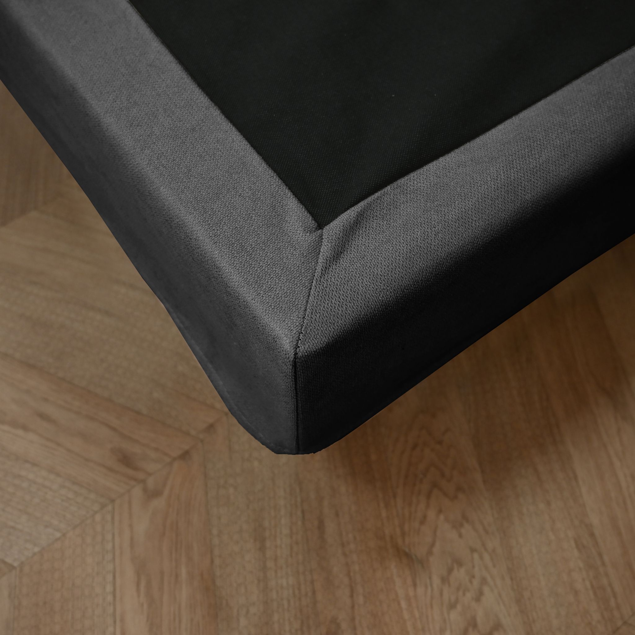 Cache-sommier anthracite RONDA 90x190 cm - SOMEO