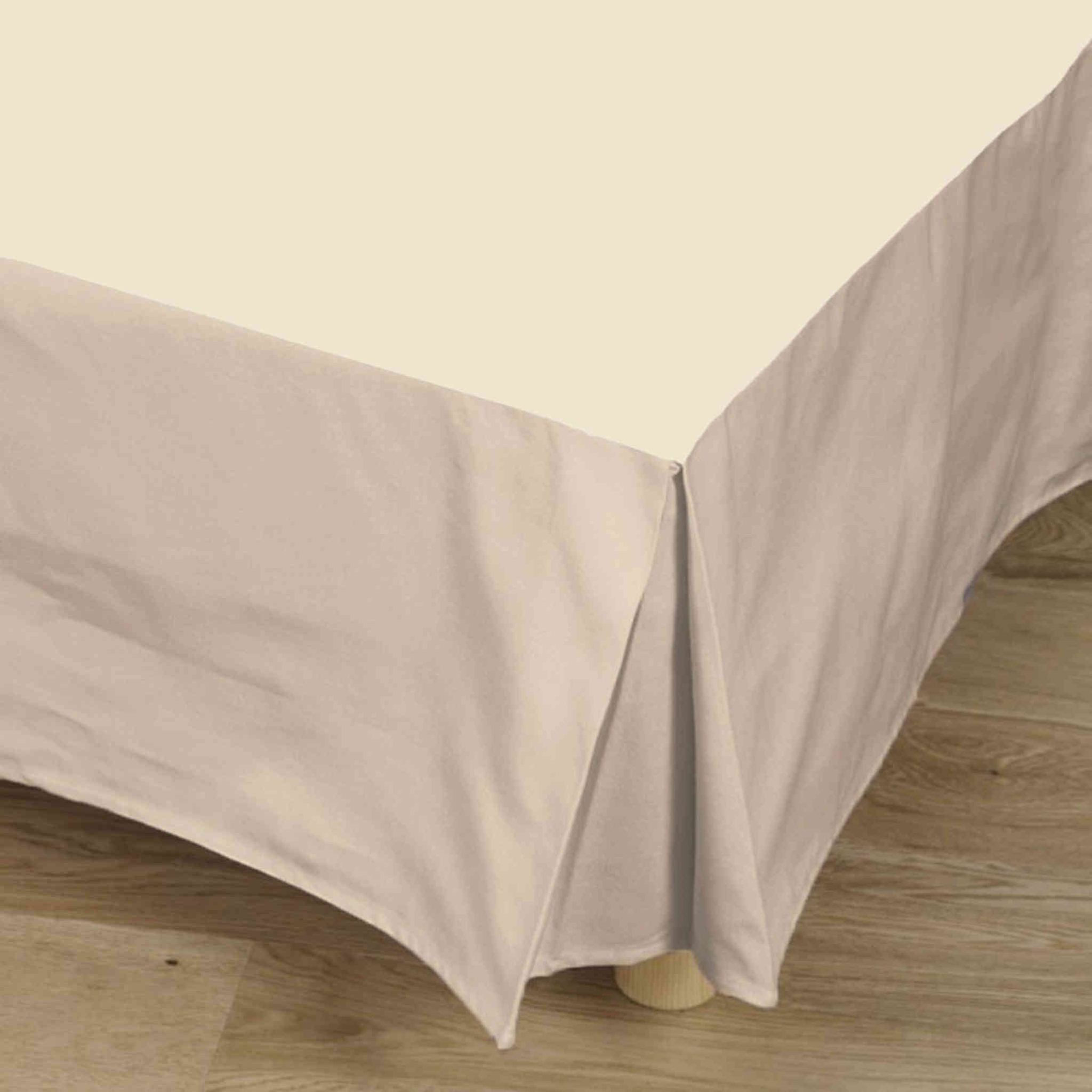 Cache-sommier naturel 100% coton 90x190 cm - Tradilinge