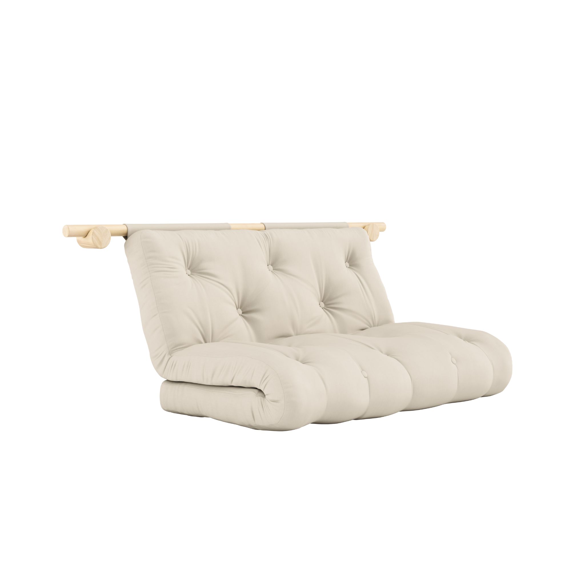 Canapé convertible futon beige HOOKED