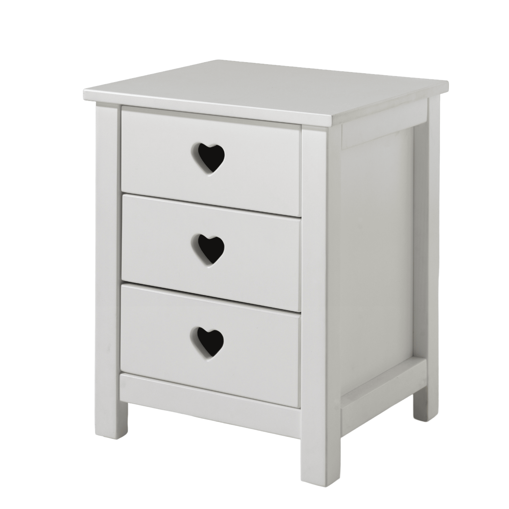 Chevet 3 Tiroirs en Bois Blanc CH2001