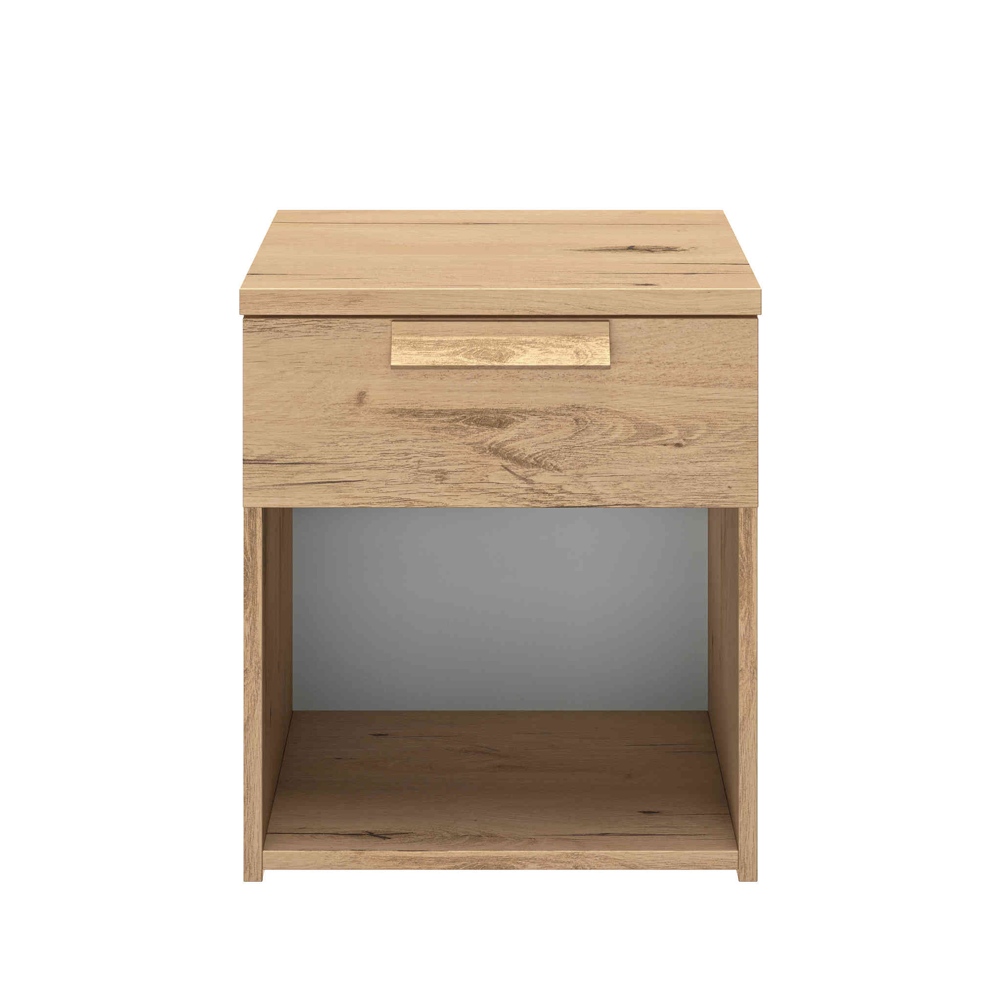 Chevet 1 tiroir en bois imitation chêne clair - CH5028