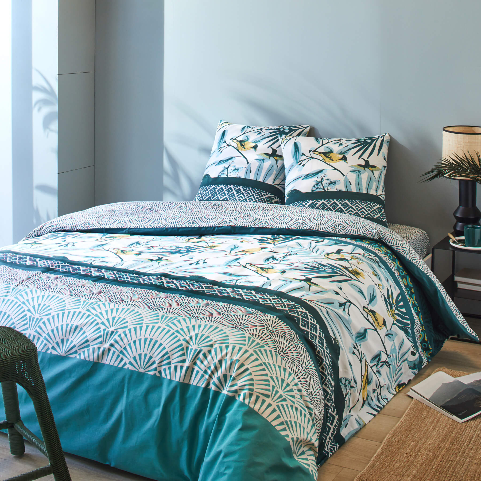 Parure de lit Colibri vert