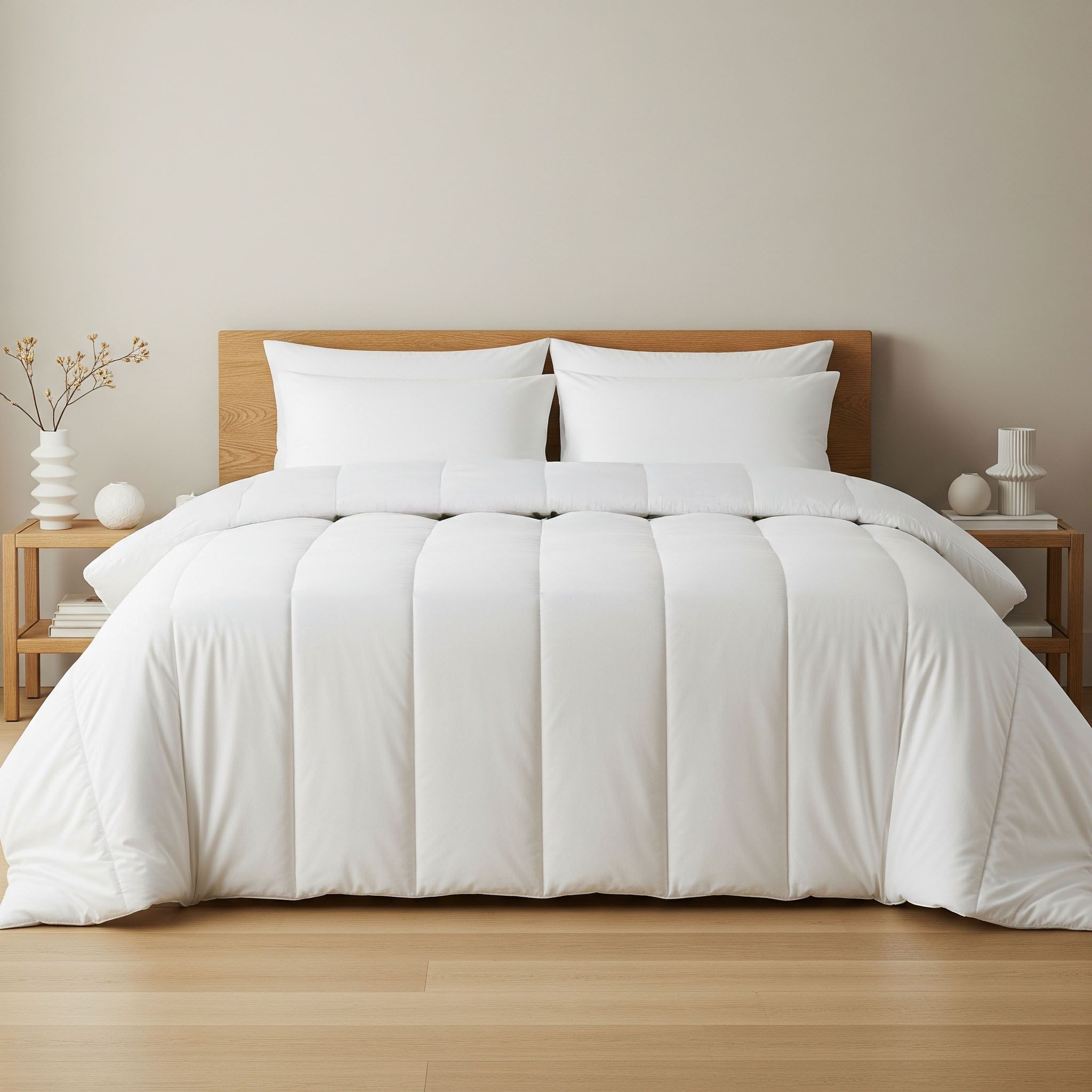 Pack couette chaude hiver et oreiller moelleux 140x200 cm