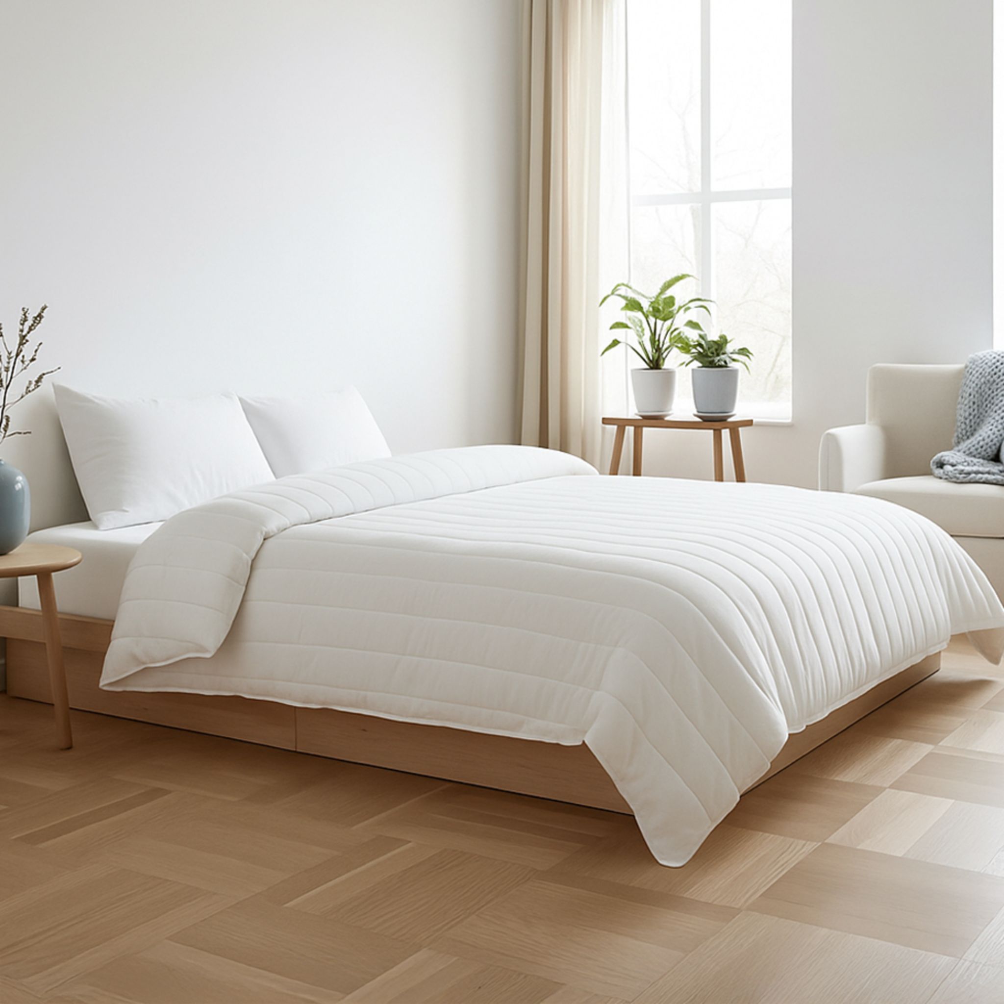 Couette mi-saison anti-punaises et anti-insectes enveloppe microfibre 350g