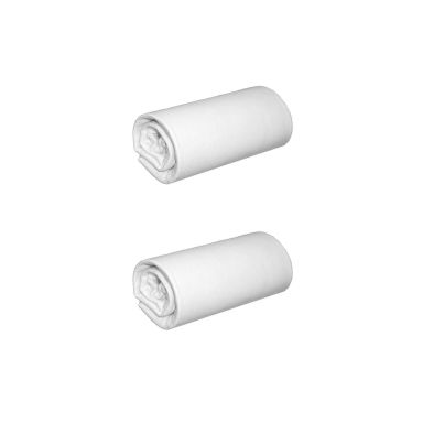Lot de 2 draps housse jersey blanc bonnet 40 cm