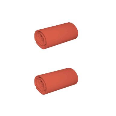 Lot de 2 draps housses jersey orange terracotta bonnet 30 cm
