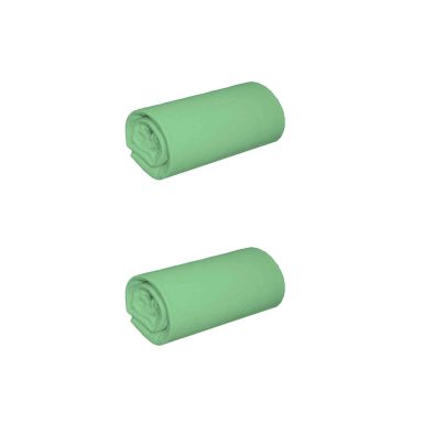 Lot de 2 draps housses jersey vert jade bonnet 30 cm