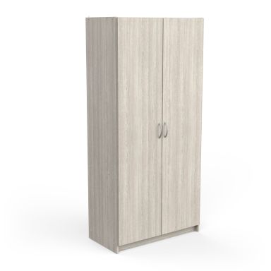 Armoire 2 portes lingère multifonction en bois imitation chêne shannon - AR193