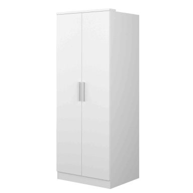 Armoire 2 portes en bois blanc - AR9001