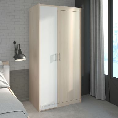 Armoire enfant 2 portes PIA blanc