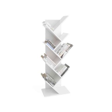 Bibliothèque 7 plateaux en bois blanc - BI13031