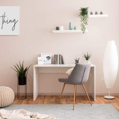 Bureau en bois blanc - BU7108