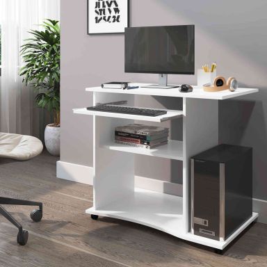 Bureau sur roulettes en bois 