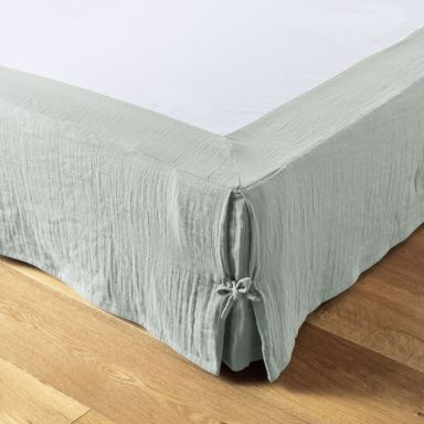 Cache sommier double gaze de coton eucalyptus 90x190 cm