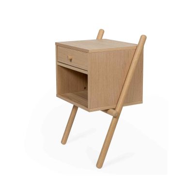 Chevet 1 tiroir 1 niche en bois massif - CH0023