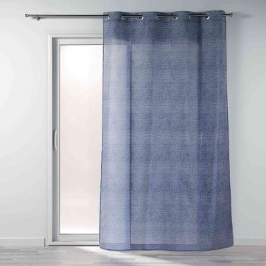 Rideau à œillets Cobalt bleu marine 140x260 cm