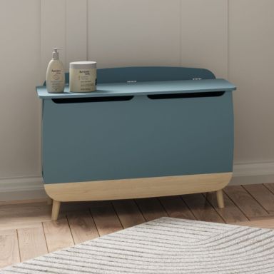 Coffre à jouet en bois bicolore