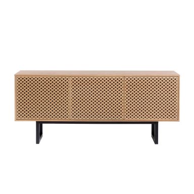 Commode 3 portes chêne avec imprimé - CO0075