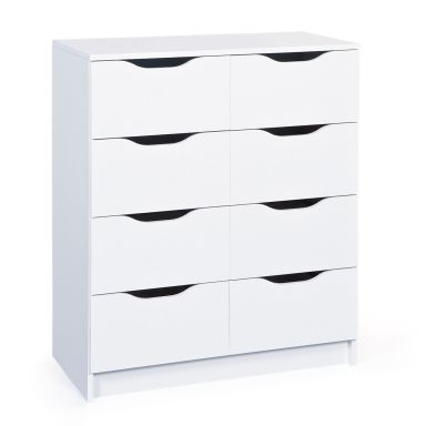 Commode 8 tiroirs en bois blanc - CO12052-5