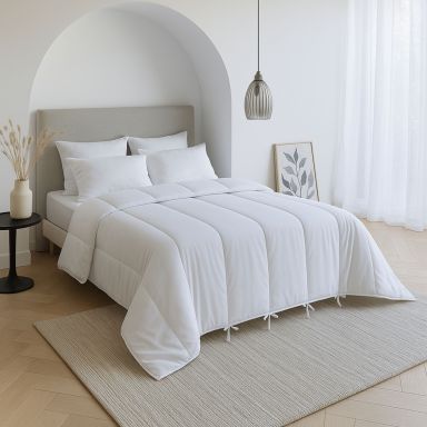 Pack couette 4 saisons et oreiller anti-acariens someo vue de face