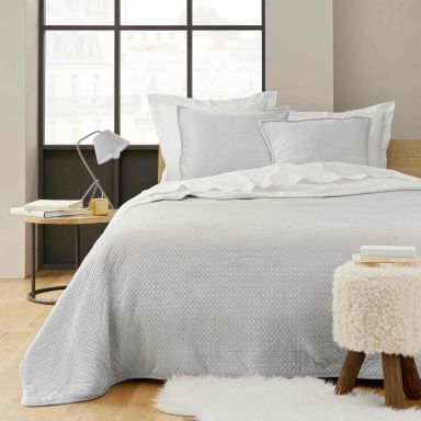 Couvre-lit velours relief/sherpa Mylene