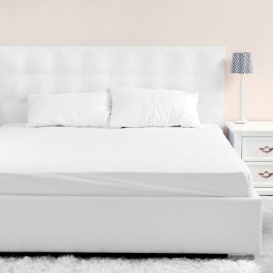 Drap housse jersey blanc bonnet 40 cm 90x190/200