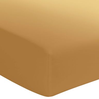 Drap housse curry 100% coton biologique bonnet 40 cm