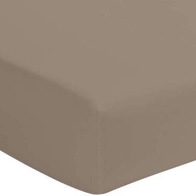 Drap housse taupe 100% coton biologique bonnet 40 cm