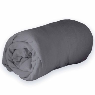 Drap housse en jersey uni Anthracite 90x190 cm