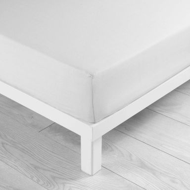 Drap housse microfibre Oscar 90x190 Blanc