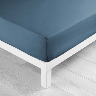 Drap housse microfibre Oscar 90x190 Bleu