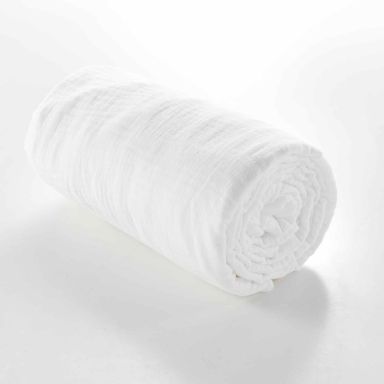 Drap housse double gaze de coton Angelia