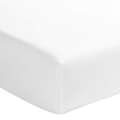 Drap housse percale blanc bonnet 40 cm