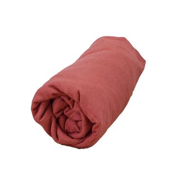 Drap housse flanelle bonnet 30 cm Tradilinge 90x190 Tomette