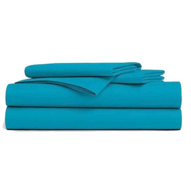 Drap plat bébé coton bio 118x180 bleu nordique
