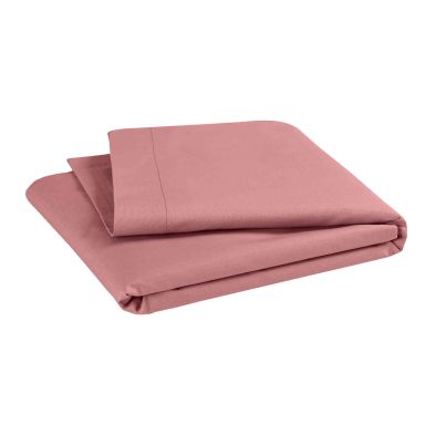 Drap plat bébé coton bio 118x180 bois de rose