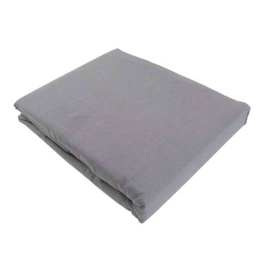Drap plat bébé coton bio 118x180 gris foncé