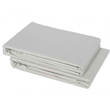 Drap plat bébé coton bio 118x180 gris perle