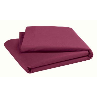 Drap plat bébé coton bio 118x180 lie de vin