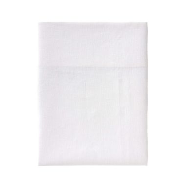 Drap plat blanc 100% lin 180x290 cm