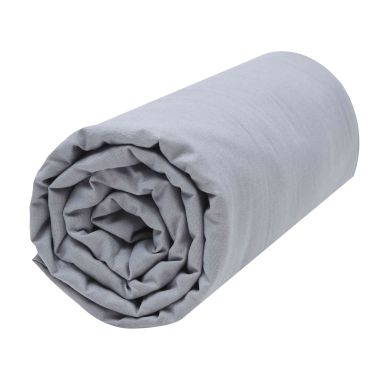 Drap housse bébé 100% coton bio 60x120 gris foncé