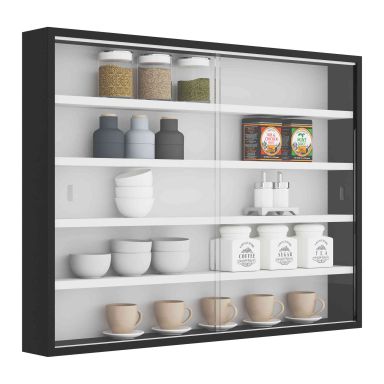 Etagère murale noir et blanc