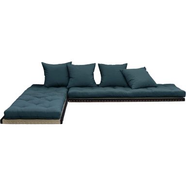 Futon canapé lit 3 places 2x70x200 CHICO bleu marine