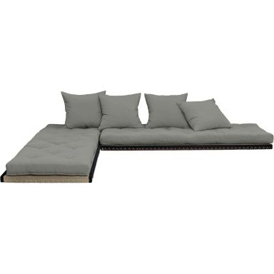 Futon canapé lit 3 places 2x70x200 CHICO gris